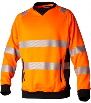 Sweatshirt varsel orange/svart